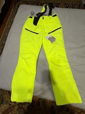 Arctic Queen Neon Yellow Waterproof Insulated Ski and Snowboard Pants